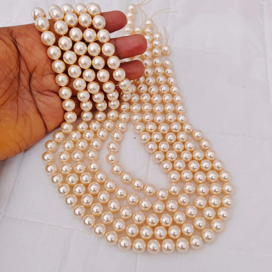 swarovski pearls 9mm light gold colour -rcmj101 92.5 silver ramala jewelry / ramala collections