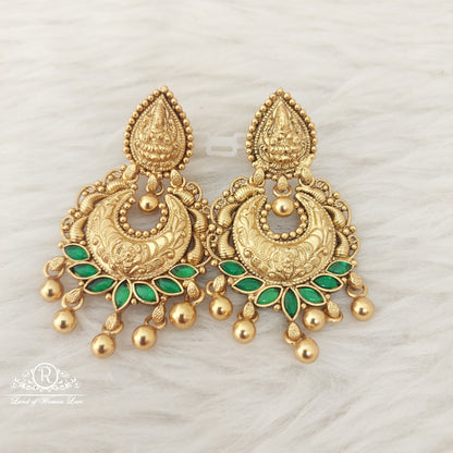 stud silver chandabali earrings-c032 92.5 silver ramala jewelry / ramala collections