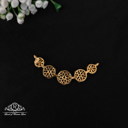 92.5 Silver simple and cute green stone mala locket -RCJR983