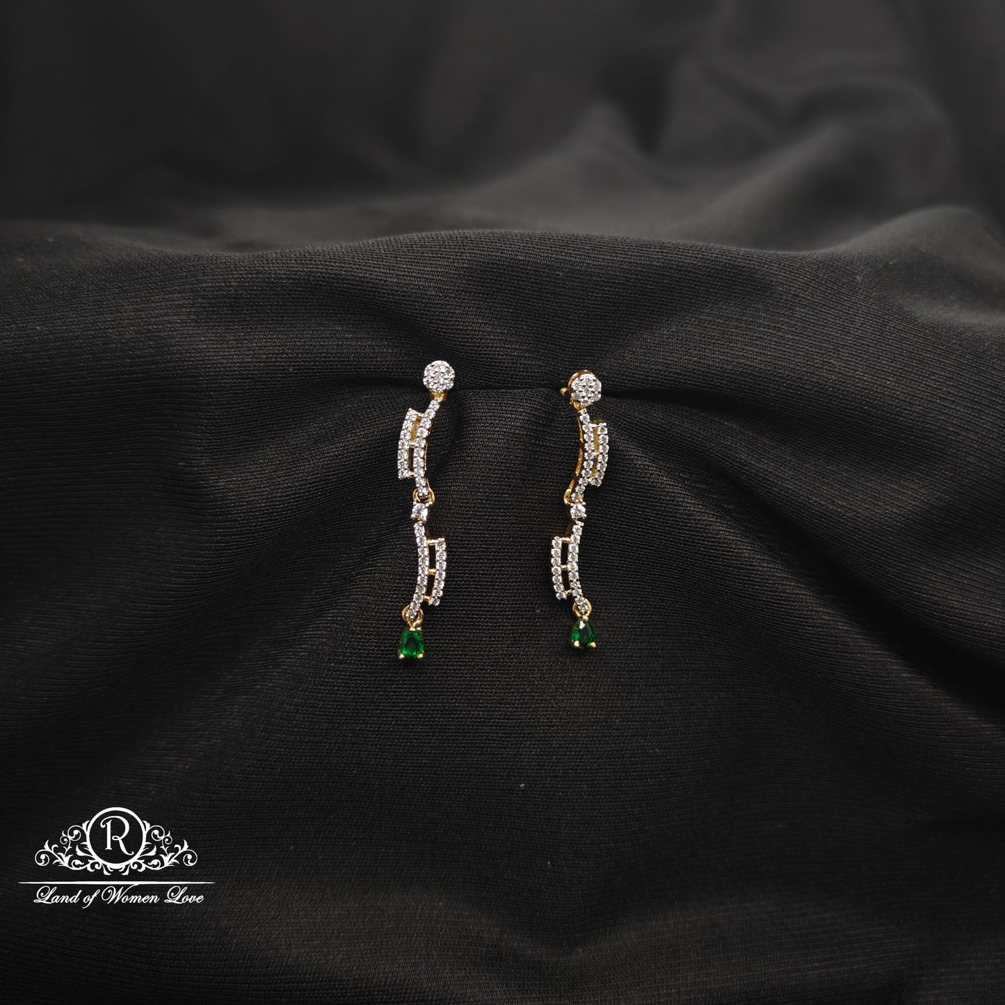 Diamond finishing Silver Necklace set-RCDS020