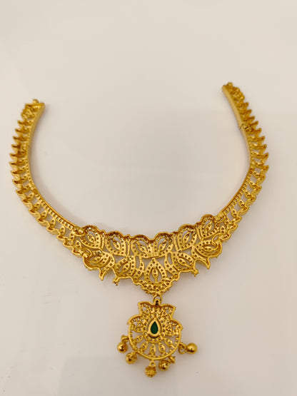 Silver CZ- necklace-RCH505