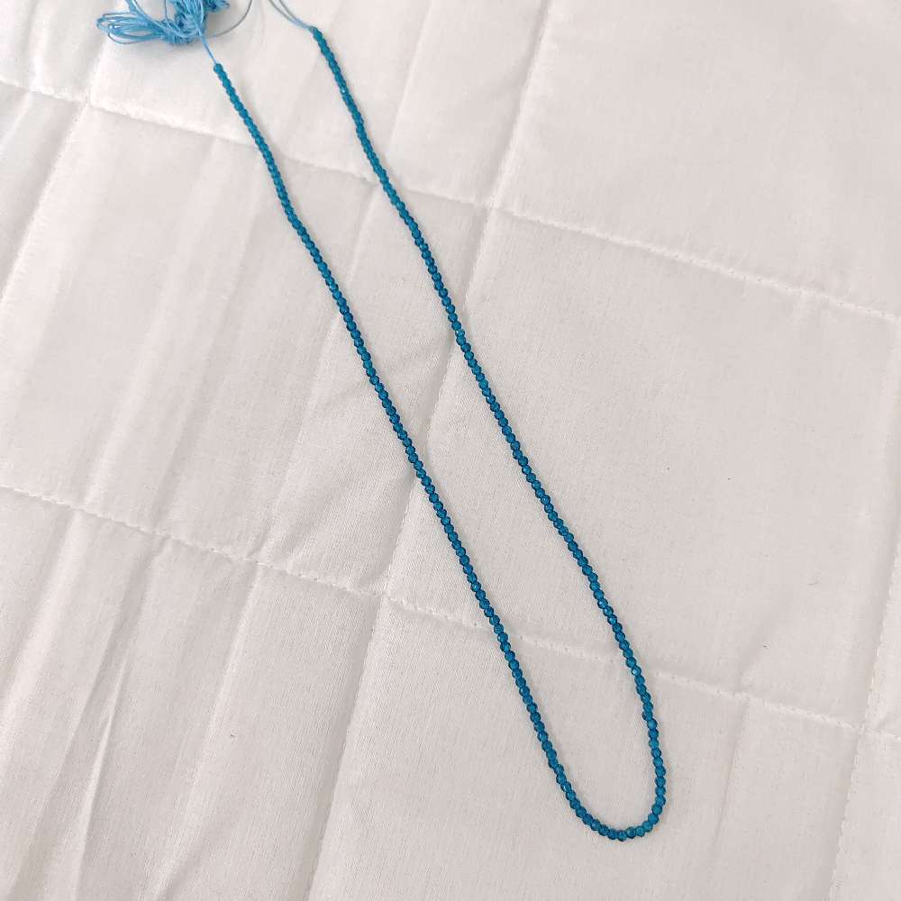 peacock blue colour 2mm beads-rcmb25 92.5 silver ramala jewelry / ramala collections