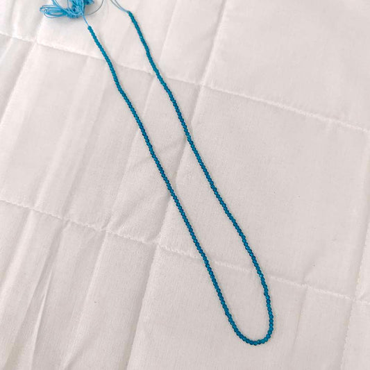 peacock blue colour 2mm beads-rcmb25 92.5 silver ramala jewelry / ramala collections