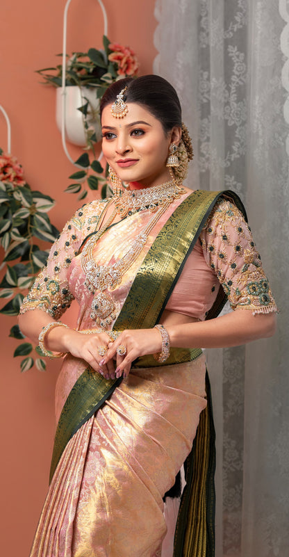 Diamond finishing CZ- stones beautiful Silver Haram-RCCP226