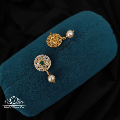 92.5 silver simple and Cute earrings with hangings -RCM374