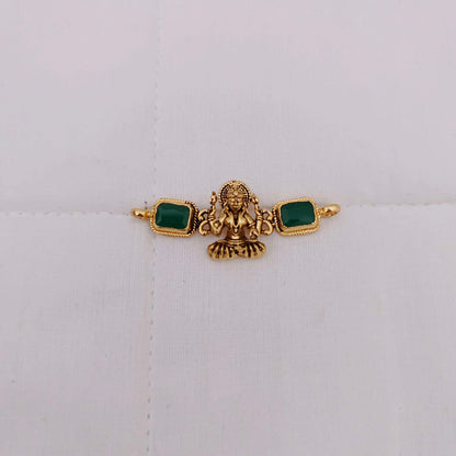 silver gold polish lakshmi devi locket -rcm435 92.5 silver ramala jewelry / ramala collections