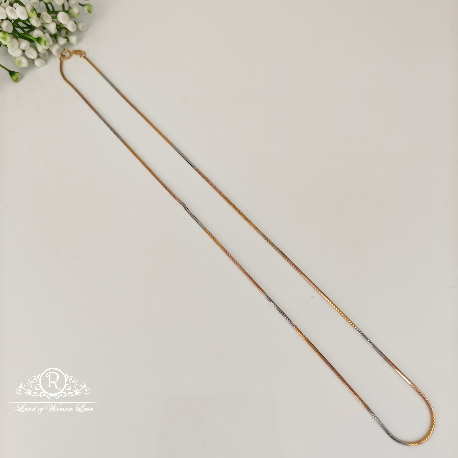 chain 92.5 silver imported italian 2 tone chain-rcra133 92.5 silver ramala jewelry / ramala collections