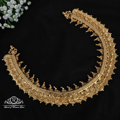 92.5 silver beautiful Lakshmi Devi kasu design Nakshi finishing necklace -RCP150