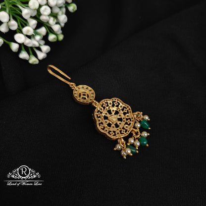 92.5 silver simple and Cute tikka with hangings -RCM320