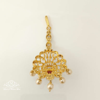 Silver Diamond Replica Design CZ-Stones Tikkas-RCCP29