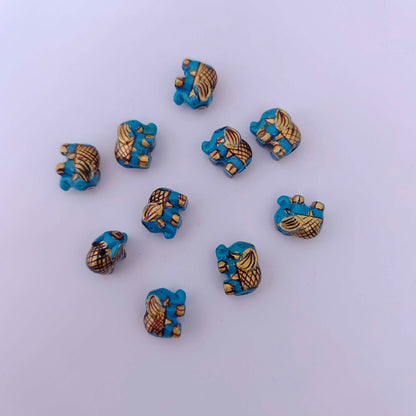 coral elephant beads -rcmj88-4 coral 92.5 silver ramala jewelry / ramala collections