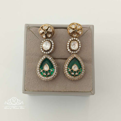 earrings silver moissanite design earrings-rcm768 moissanite 92.5 silver ramala jewelry / ramala collections