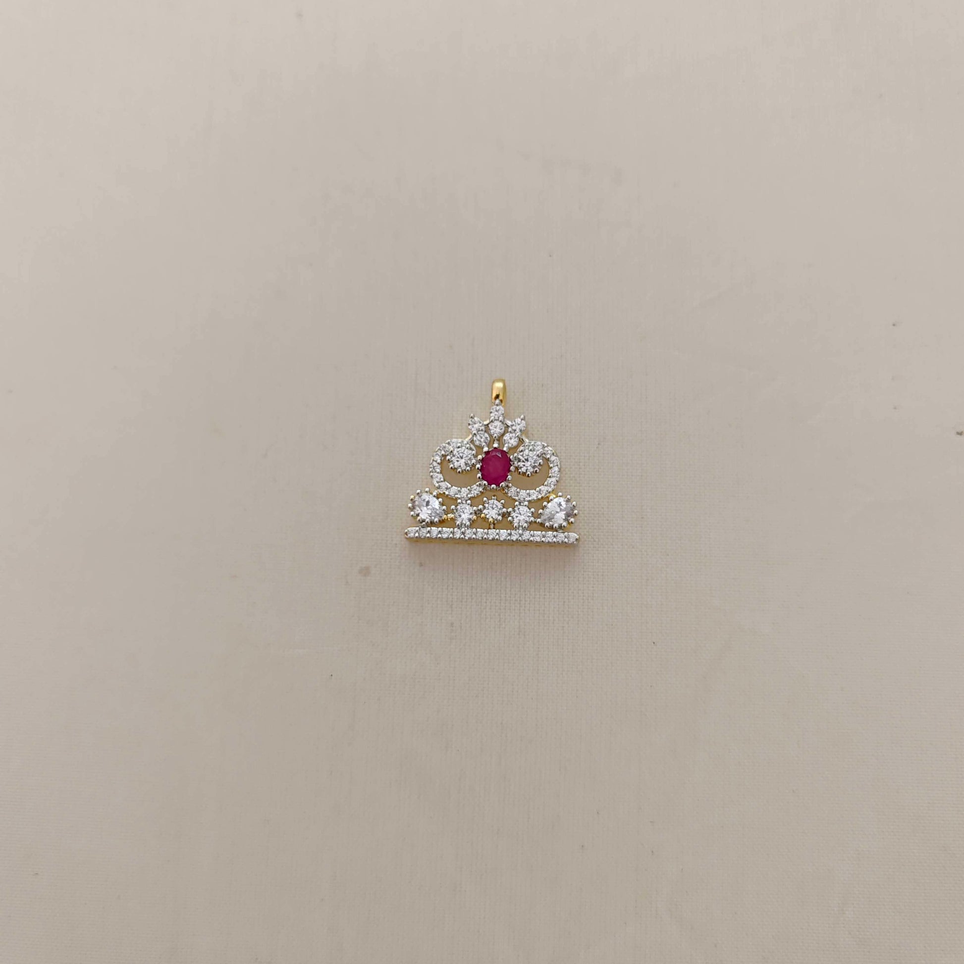 silver cz-stone side locket -rcd310 cz 92.5 silver ramala jewelry / ramala collections