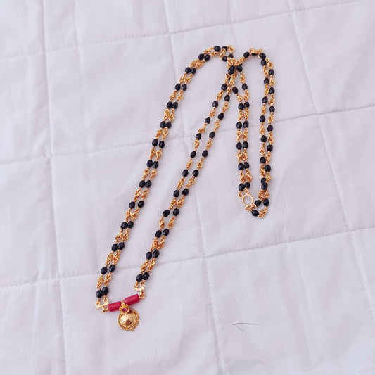 chain silver gold polish block beads chain -rcjr337 92.5 silver ramala jewelry / ramala collections