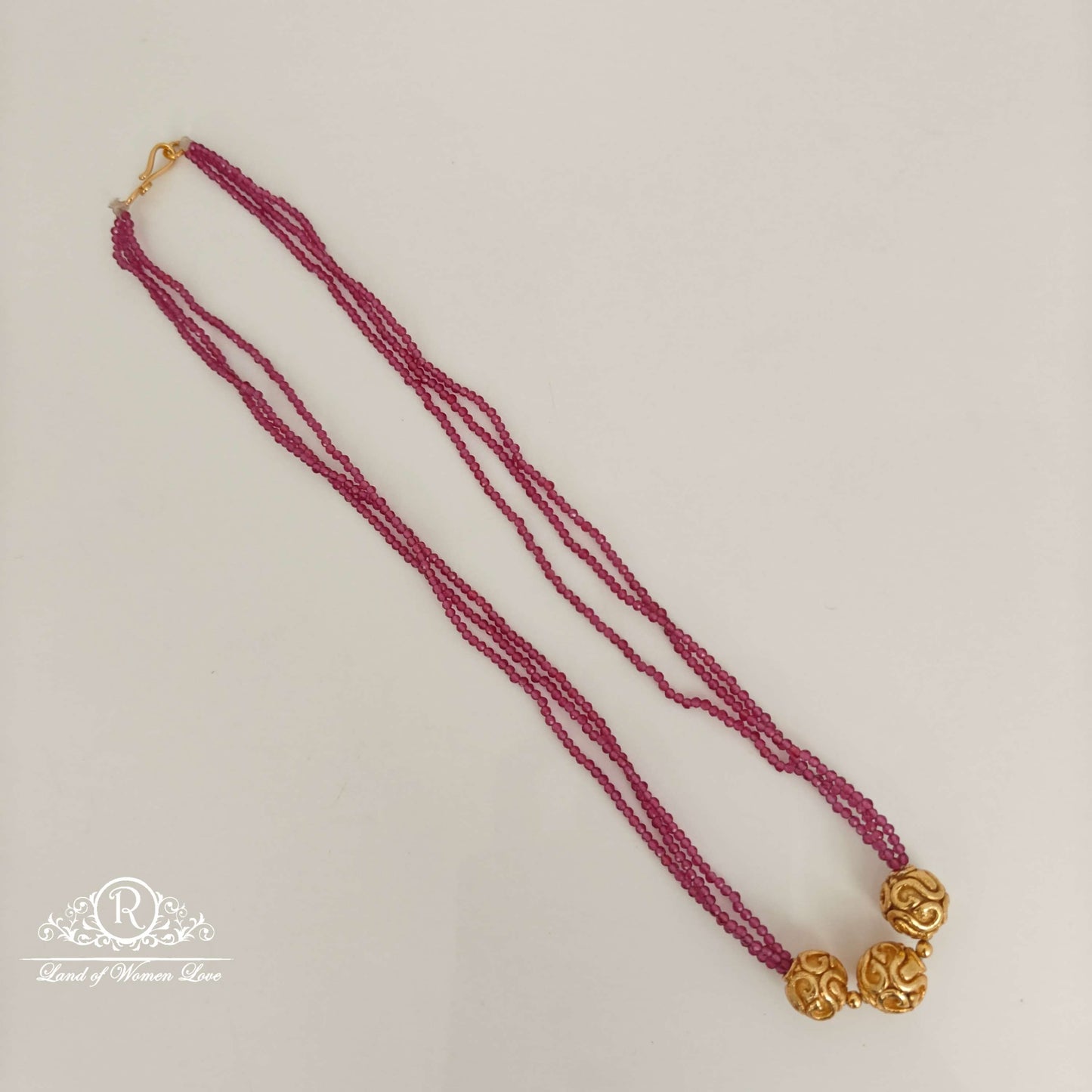 pink beads mala-rch616 92.5 silver ramala jewelry / ramala collections