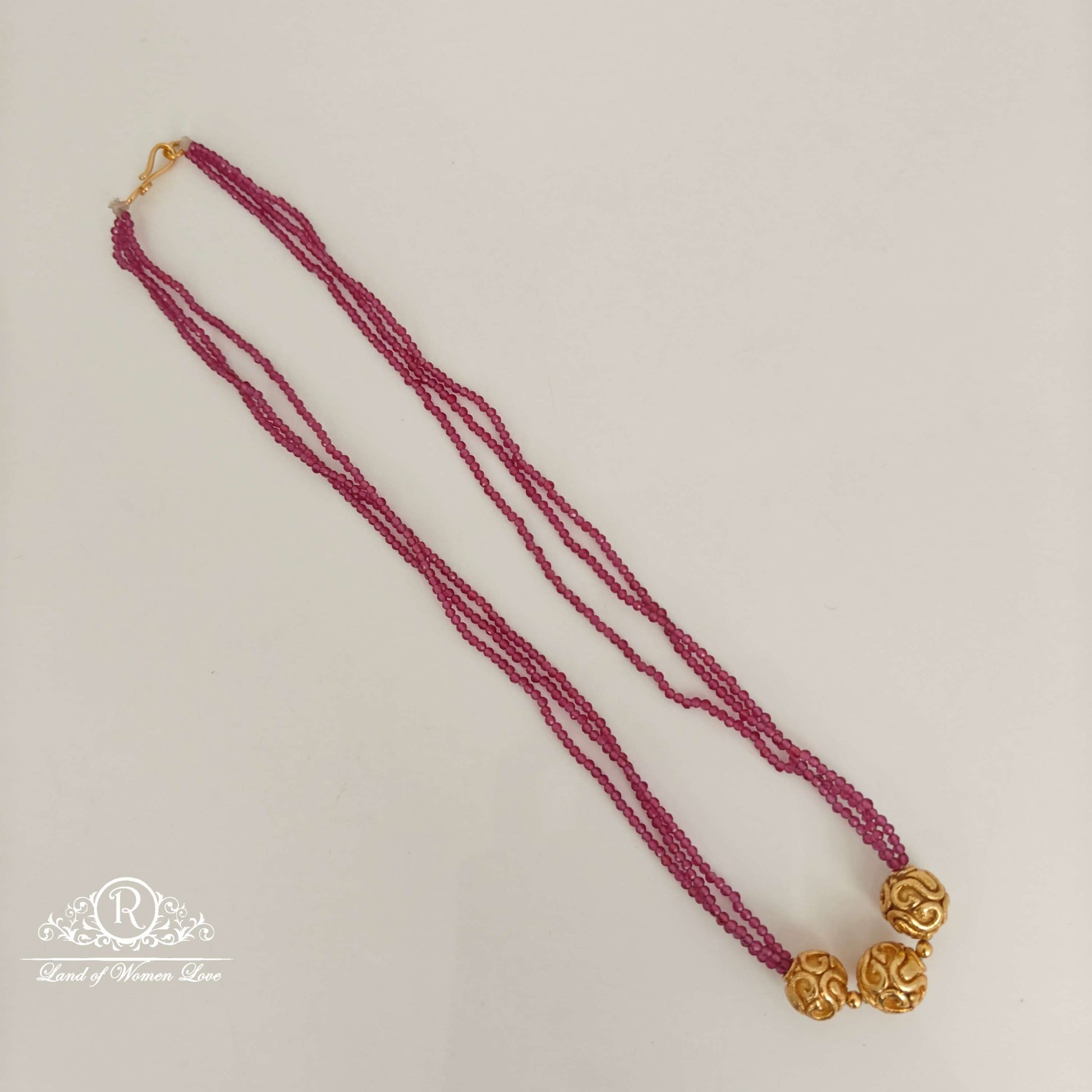 pink beads mala-rch616 92.5 silver ramala jewelry / ramala collections