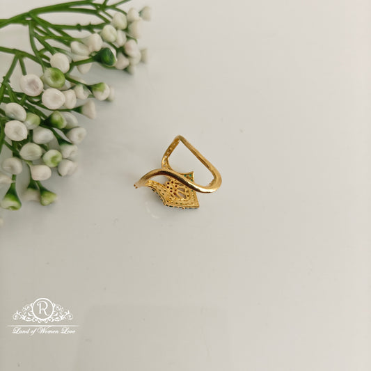 92.5 silver simple and Cute CZ- stones Vanki Ring -RCDS395