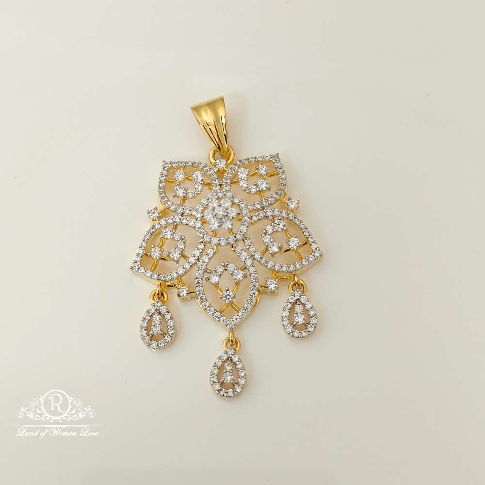 silver diamond replica design cz-stones locket-rccp50 cz 92.5 silver ramala jewelry / ramala collections