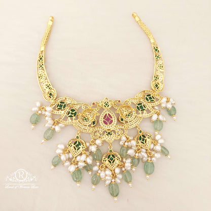 Silver Guttapusalu Earrings With Necklace-M204M205