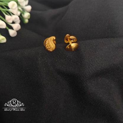 92.5 silver simple and Cute earrings with mango design-RCJR952