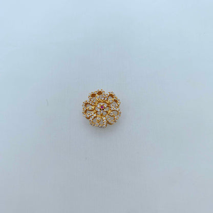 silver side flowers-rcd379 cz 92.5 silver ramala jewelry / ramala collections