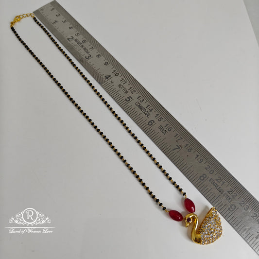 92.5 Silver Black beads with duck design Locket-RCH784