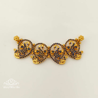 silver peacock design blue stone mala locket-rc87-60p11 92.5 silver ramala jewelry / ramala collections