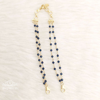 chain silver blue diamonds back chain-h058 92.5 silver ramala jewelry / ramala collections