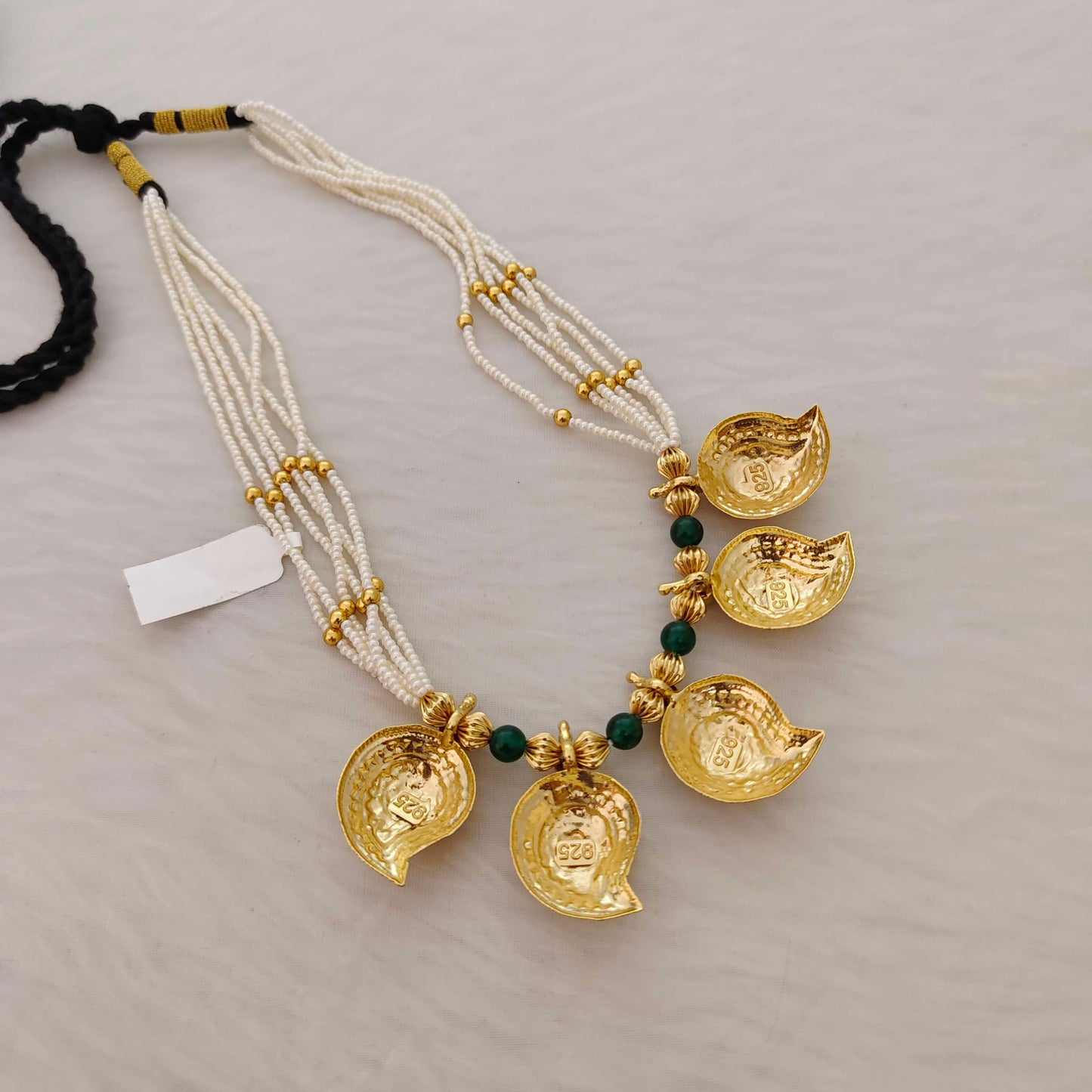 Silver pearls mango necklace -RCT63