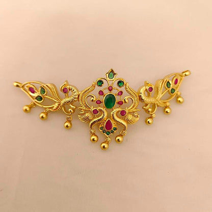 Silver Peacock Design Chocker-JR127