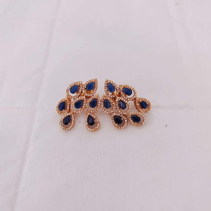 earrings silver cz-gold polish earrings -rcp069 cz 92.5 silver ramala jewelry / ramala collections