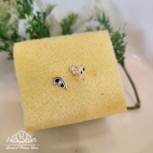 Silver kids earrings -RCRC1-27