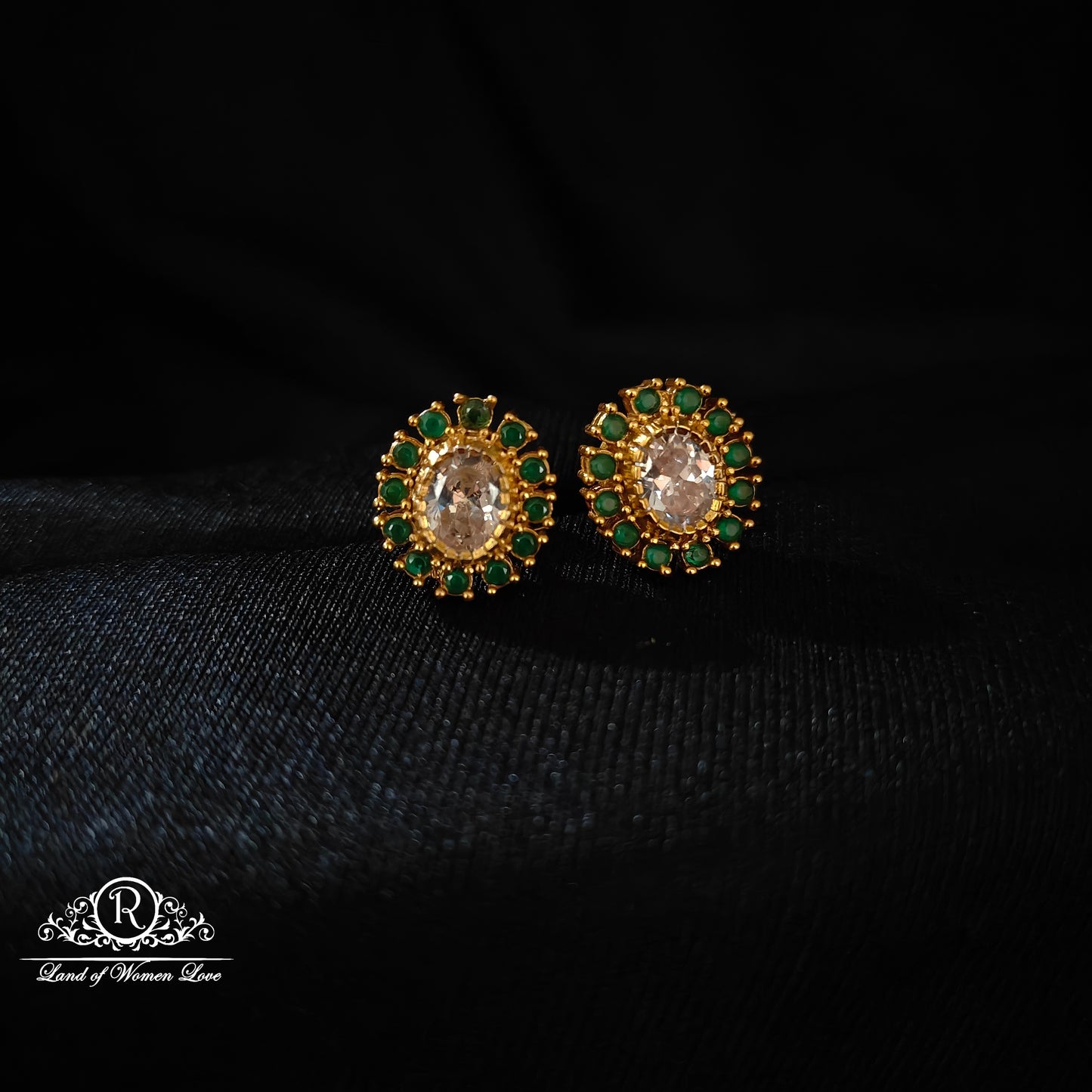 earrings silver earrings -rcm382 cz 92.5 silver ramala jewelry / ramala collections