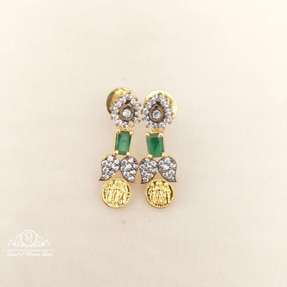 Silver Black CZ- Stones Earrings-M207