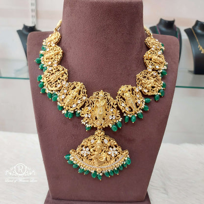 Silver Dhasavatharam Design Necklace With Earrings-S761762