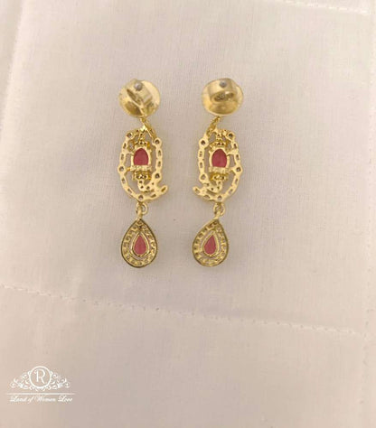 Silver CZ- Stones Earrings-JR206