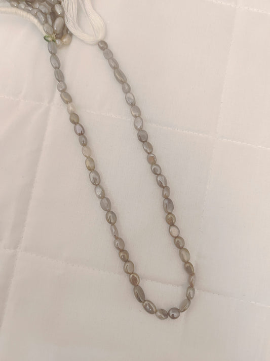 grey moonstone smooth nuggets shape beads-rcmb01 92.5 silver ramala jewelry / ramala collections