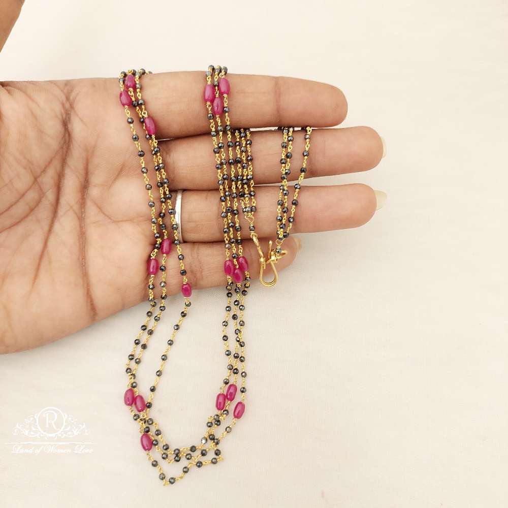 Silver Cristal Black Beads-H076