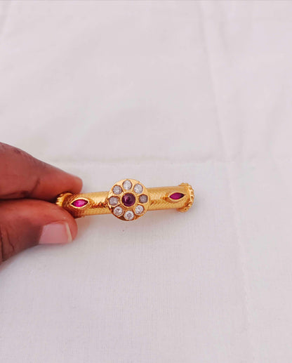 bangle silver cz- gold polish bangles top design -rcjr317 cz 92.5 silver ramala jewelry / ramala collections