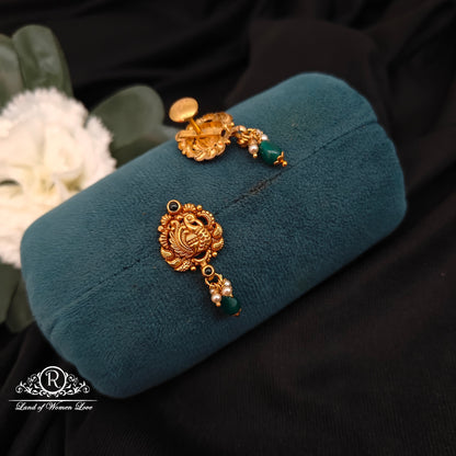 Silver peacock design earrings -RCNS029