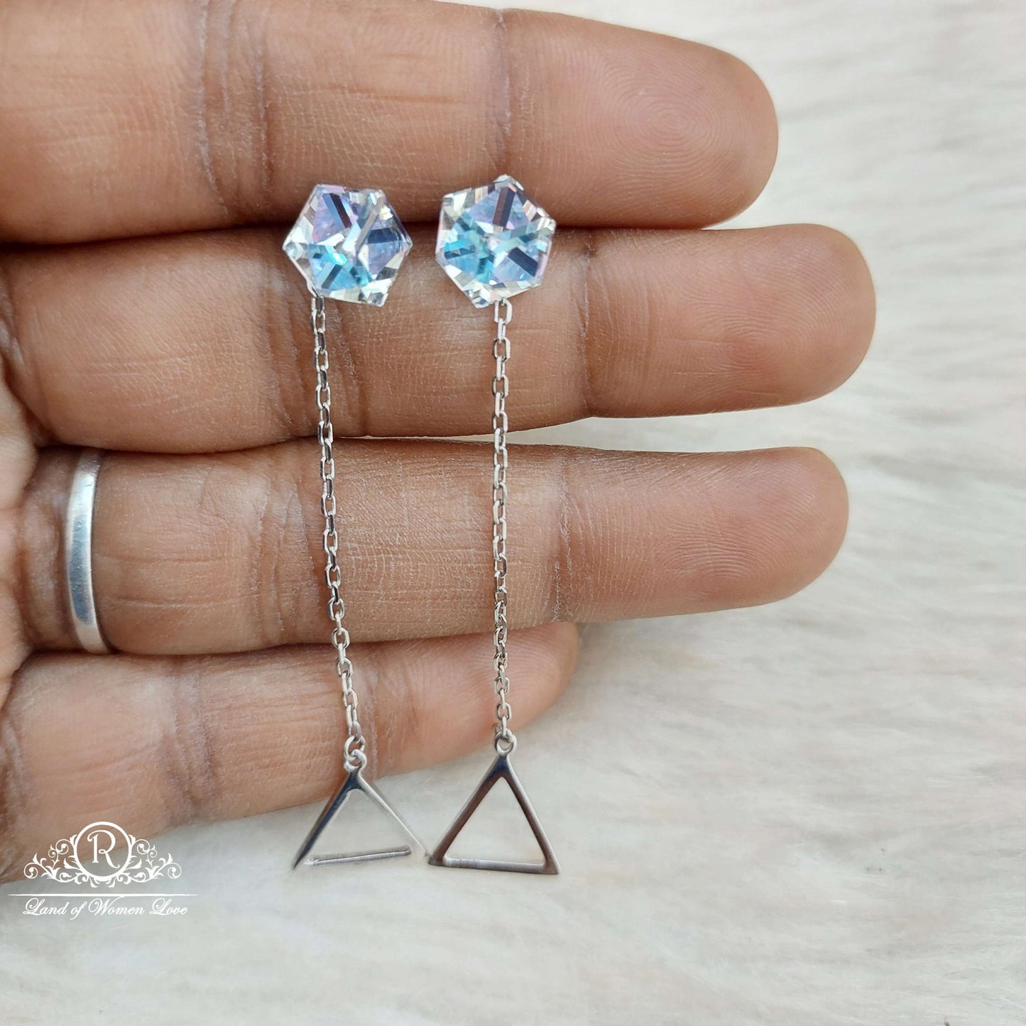 Silver Hanging Earrings-S590