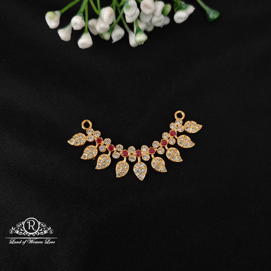 92.5 silver simple and cute mala locketwith red stones-rcjr992 92.5 silver ramala jewelry / ramala collections