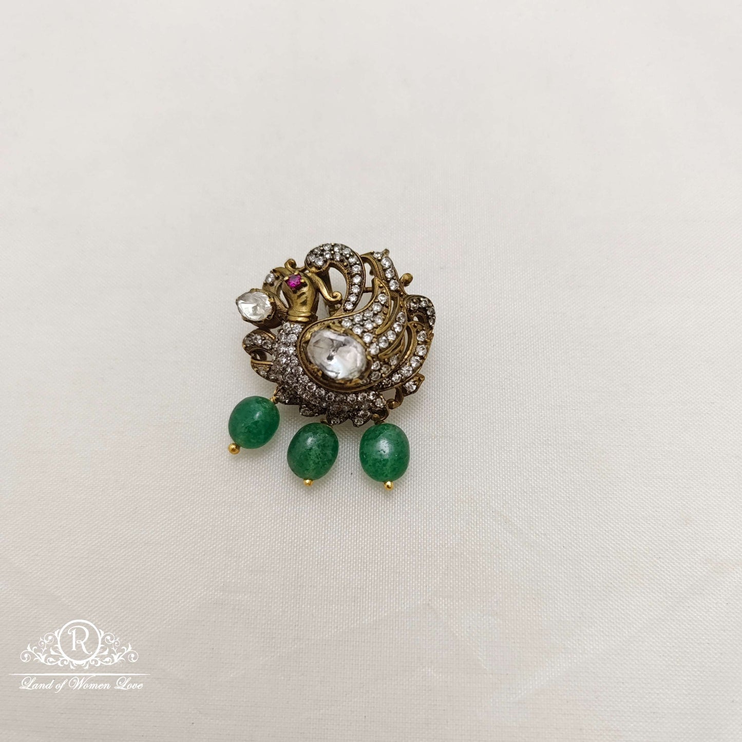 pendant silver small victorian pendant -rcc093 ruby 92.5 silver ramala jewelry / ramala collections