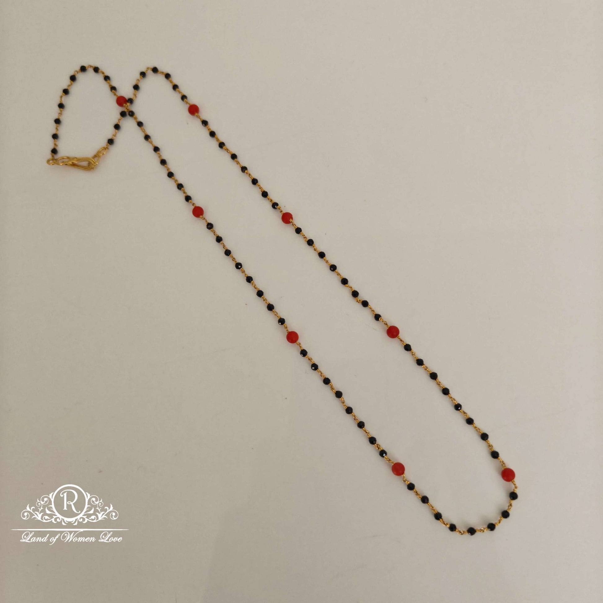 corals and crystals black beads-rchk0116 92.5 silver ramala jewelry / ramala collections