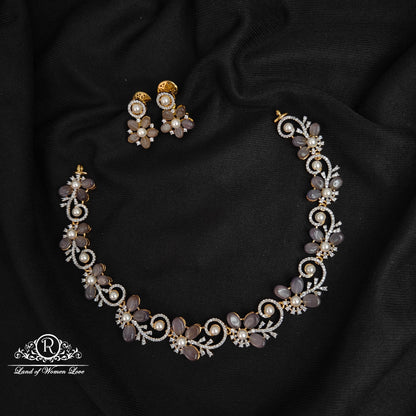 earrings silver gem stone necklace-rccp256 92.5 silver ramala jewelry / ramala collections