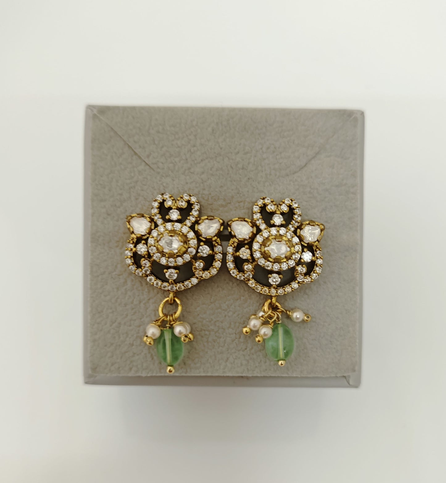 earrings silver mossinaite earrings-rcz03 92.5 silver ramala jewelry / ramala collections