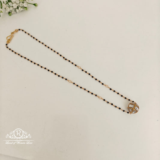 92.5 silver simple and cute black beads - rch944 92.5 silver ramala jewelry / ramala collections