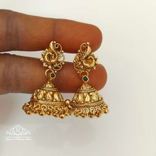earrings silver peacock design jhumkas-rcjr581-1 92.5 silver ramala jewelry / ramala collections