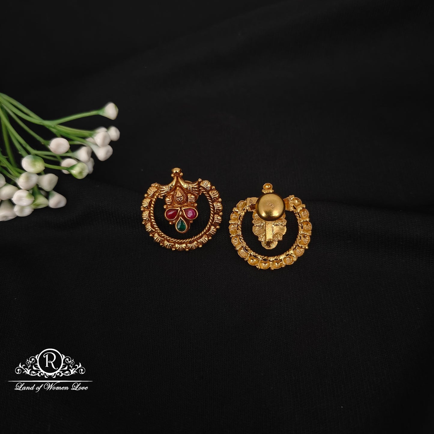 92.5 silver simple and Cute earrings - RCJR964