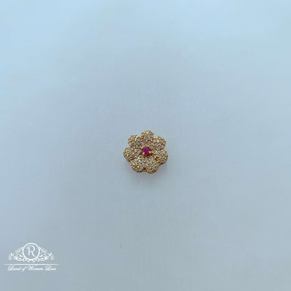 pendant silver cz-flower side locket -rcd373 cz 92.5 silver ramala jewelry / ramala collections